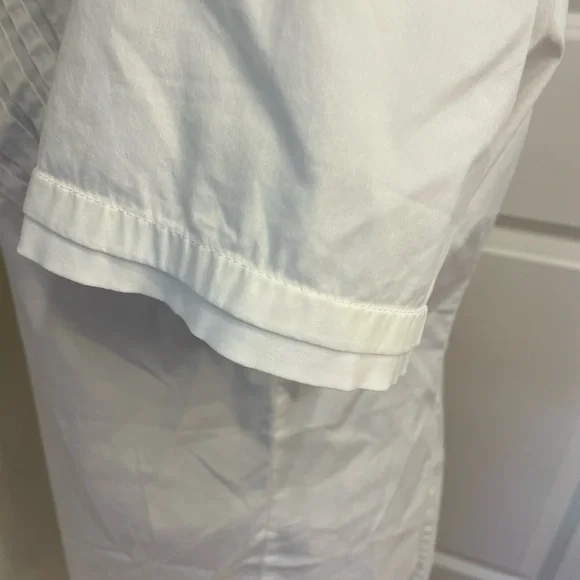 Lafayette 1448 New York off White Ruffle Short Sleeved Blouse size 12 - Picture 6 of 11